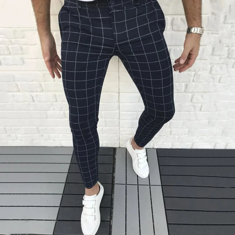 

Men Pants Casual Formal Skinny Trousers Office Wedding Business Pants Casual Office Skinny Long Straight Pants