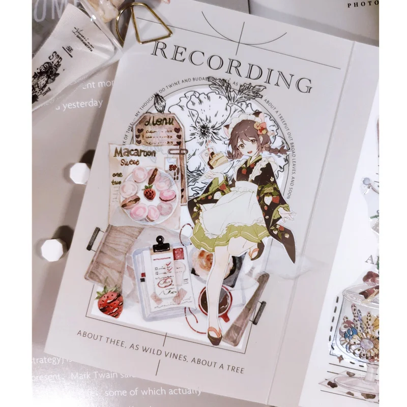 

1 Loop Cute Girl Kimono Forest Garden Sacrifice PET Washi Tape Taiwan Character
