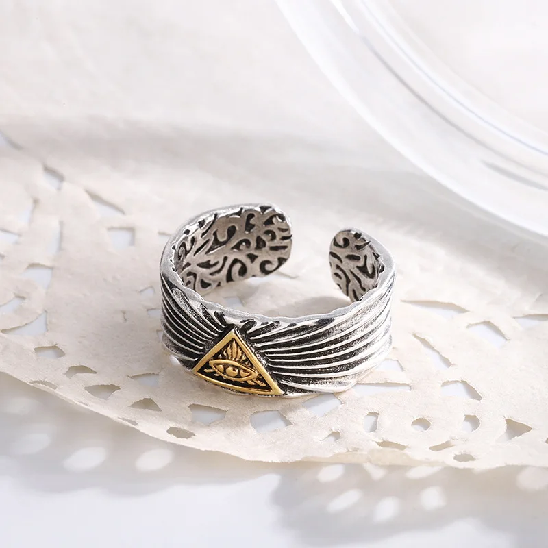 Кольцо yizai с глазом Бога египетская пирамида женское Винтажное кольцо подсветкой