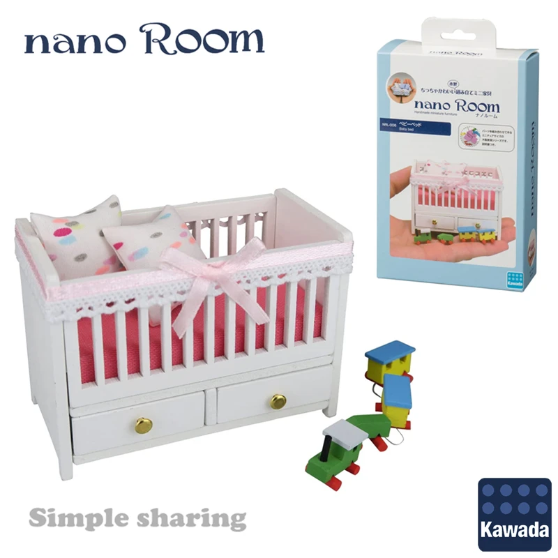 Нано комната ручной работы миниатюрная мебель NRL-006 детская кровать Кукольный дом