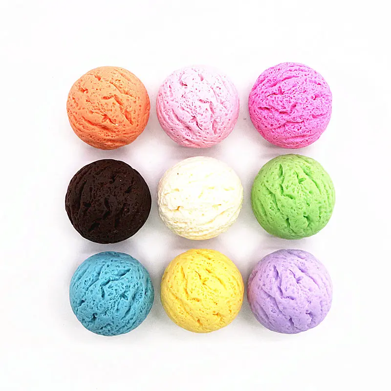 Simulation ice cream ball Shoe Accessories 2020 Novel Shoe Buckle Charms Resin Croc Shoe Decoration fit jibz Kids Party Gifts