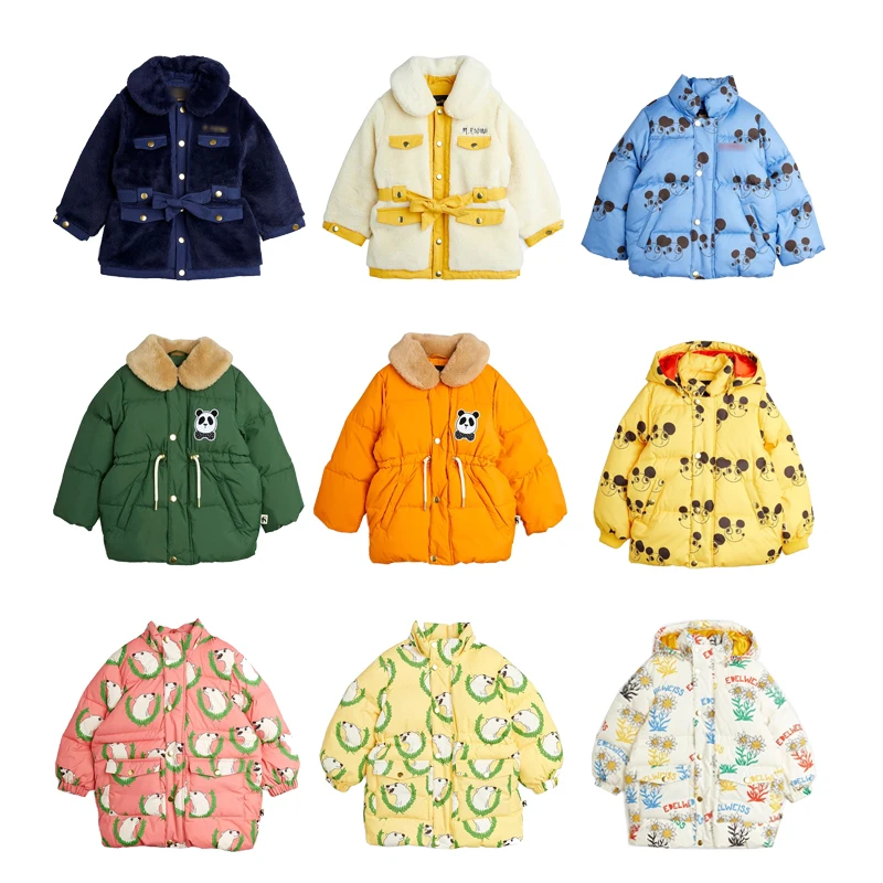 

MR New Winter Kids Jacket for Boys Gilrs Toddler Thick Warm Heart Print Hooded Coat Baby Child Comfort Outwear Clothes