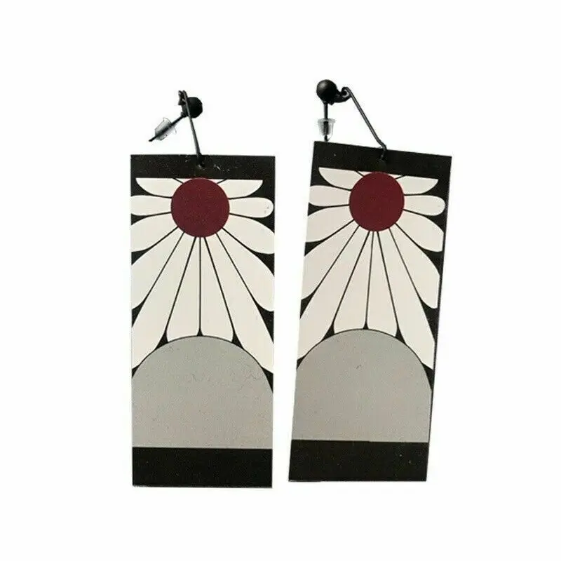

1 Pair Earrings Japanese Anime Demon Slayer Wholesale Cosplay Prop Kimetsu no Yaiba Tanjirou Kamado Cosplay Accessores