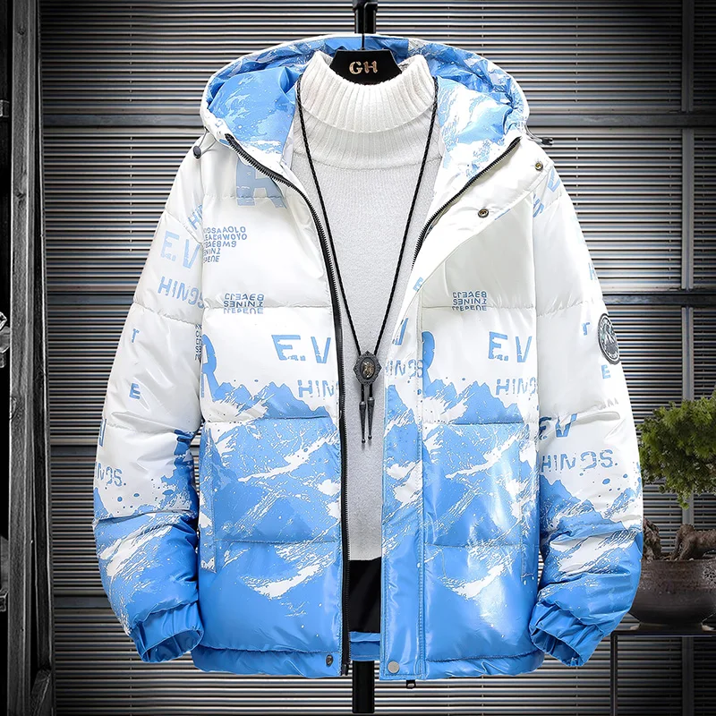 Hot Selling Winter Hooded Cotton-Padded Jackets For Men Thicken Warm Casual Parkas Youth Tops Outwear Waterproof Coats Clothing