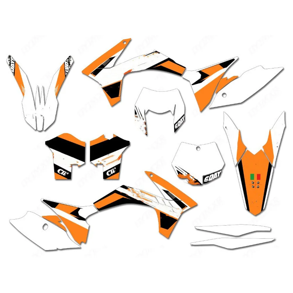 Бесплатные пользовательские цифры Имя Наклейки графические наклейки для KTM 125 150