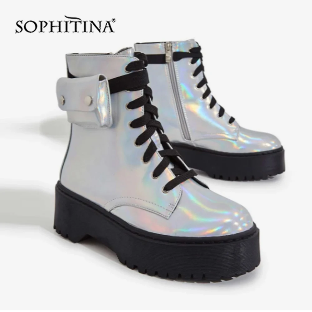 SOPHITINA/Ботинки martin женские высокого качества ручной работы. Пикантная модная