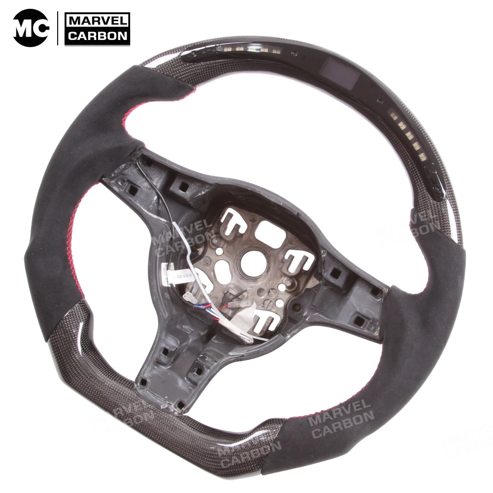 

100% Real Carbon Fiber LED Performance Steering Wheel Display Compatible for Porsche