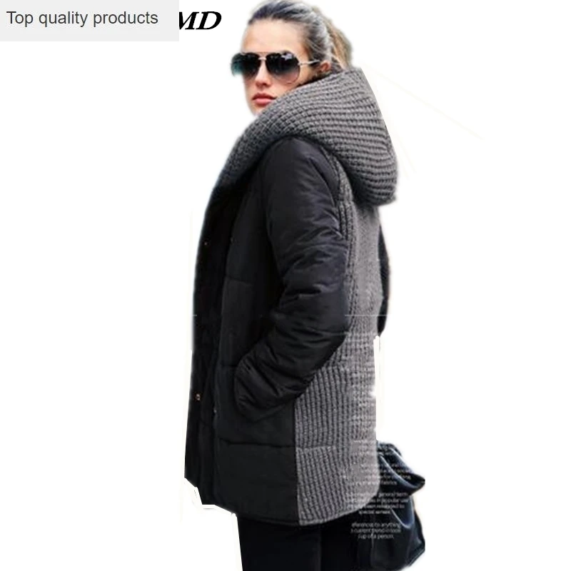 2020 Женское зимнее хлопковое пальто свободного кроя большого размера верхняя