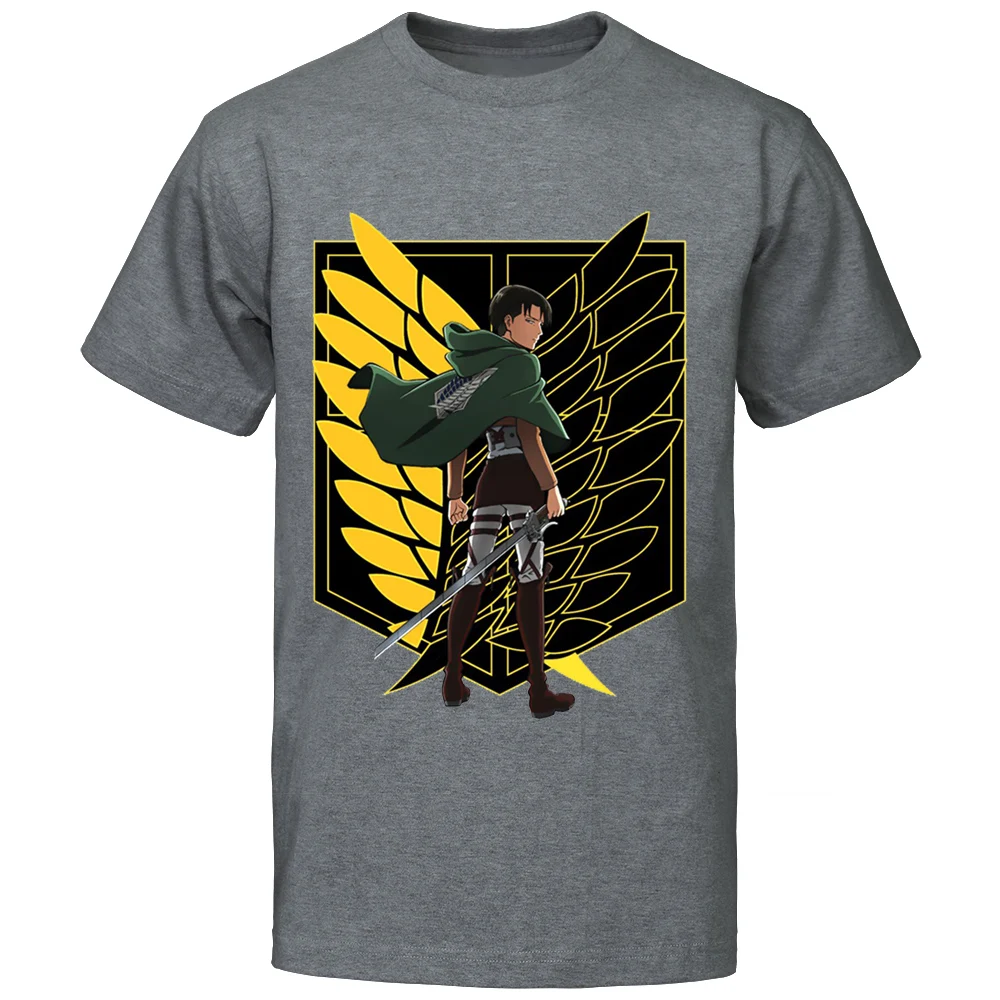 

Atta on Titan T-shi Wings of Freedom T-shis People Japane Anime Tshi Men Sho Mouw Ts Summer Cato Man Tops