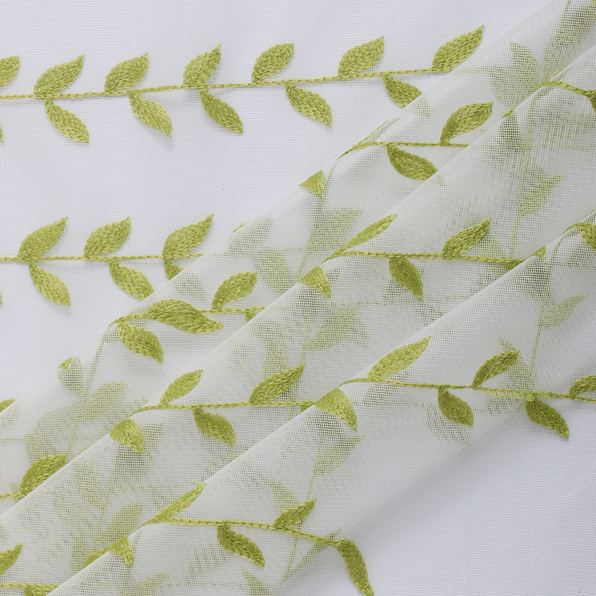 Новые листья вышивка геометрические белые занавески современные прозрачные