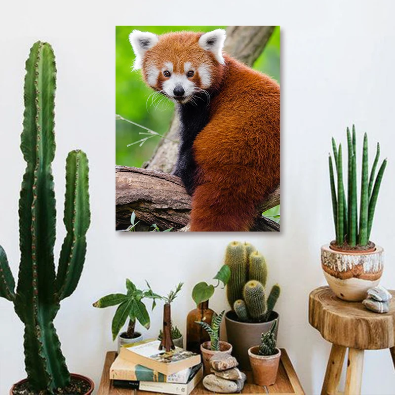 Картина сделай сам цифровой рисунок с защитой земли панда для гостиной общежития