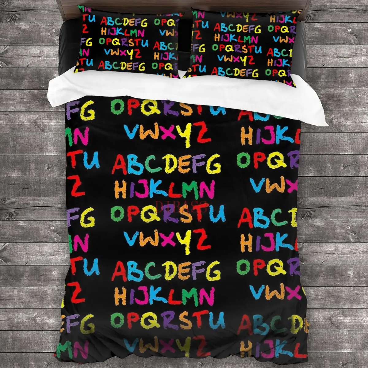 

Набор цветных одеял из 100% чистого хлопка с 2 наволочками и изображением алфавита