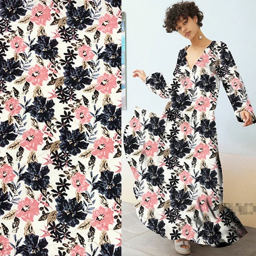 Специальная шелковая ткань чистый шелк искусственная кожа принт 16momme by yard SDP045 |