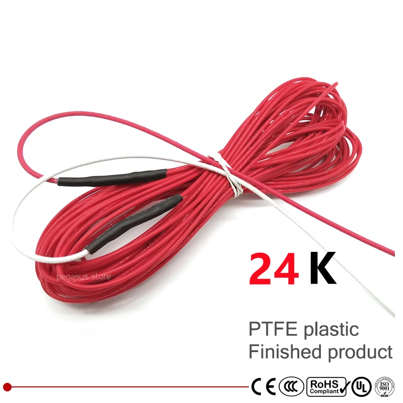 

PTFE 24K carbon fiber heating cable has been connected carbon fiber soft and hard non radiation deicing and heating