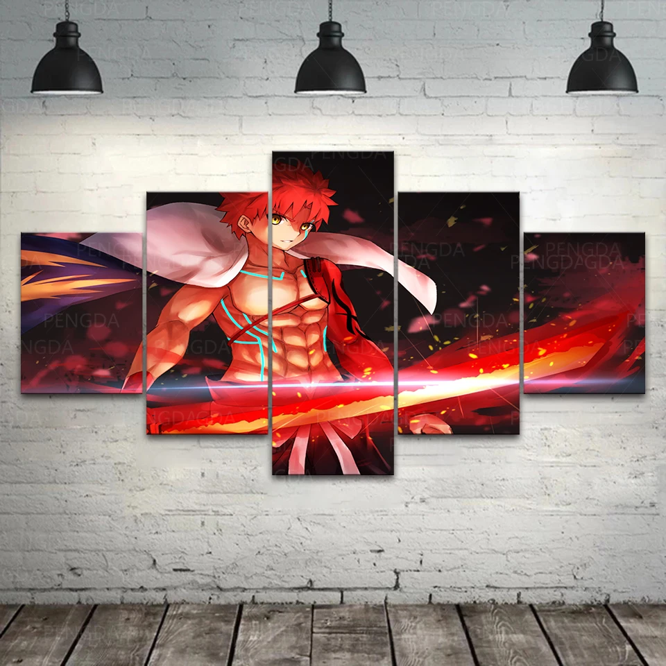 HD Печать Fate Stay Night Холст Картина настенное искусство Shirou Emiya Saber постер домашний