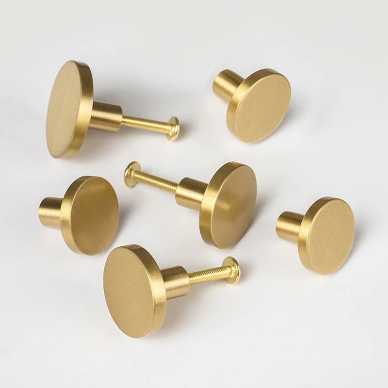 

Round Brass Dresser Knobs Drawer Pulls Handles Cabinet Door Knob Handle Antique Rustic Kitchen Hardware Pull