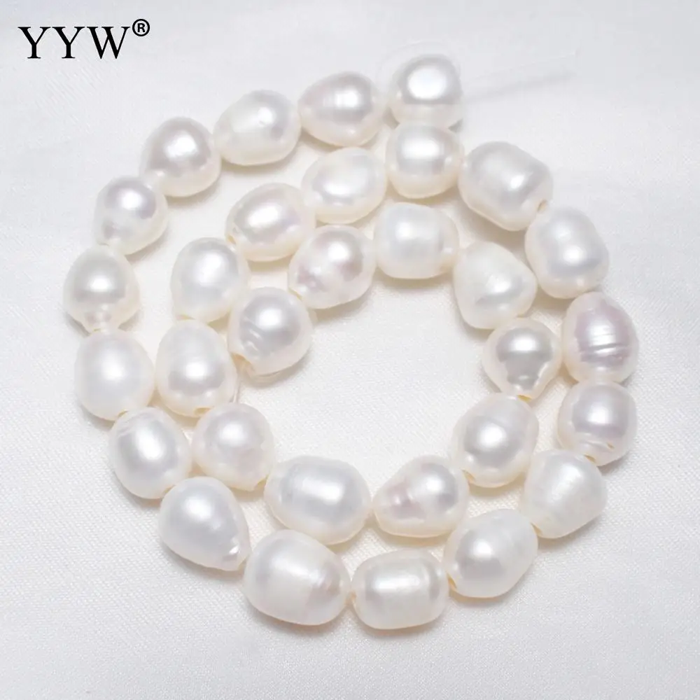 

AA Cultured Potato Freshwater Pearl Beads Natural White 11-12mm Approx 2mm Sold Per 15.5 Inch Strand For Jewelry Making Handmade