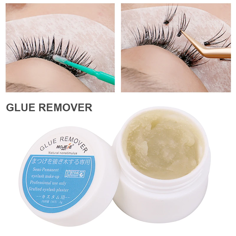 

Grafting Eyelash Extension Makeup Remover Glue Non-irritating Plant Adhesive Gel Remover Eye Lashes Make Up Remover Cream 5g