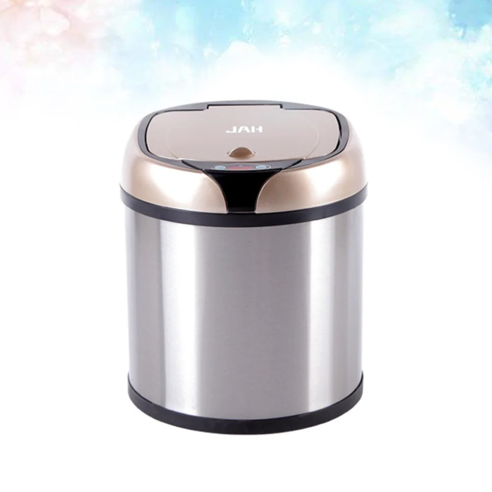 

6L Inductive Type Trash Can Trash Bin Automatic Smart Sensor Kitchen Bathroom Rubbish Bin Garbage Can USB Charge Stainless Steel