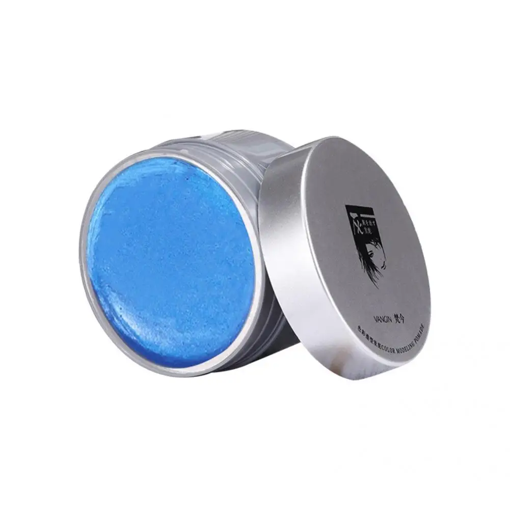 

Hair Fashion Unisex Hair gel Temporary Cream BLUE Gray Hair Dye Wax Easy Wash Plants Component Styling Wax Dye Cream for Barbers