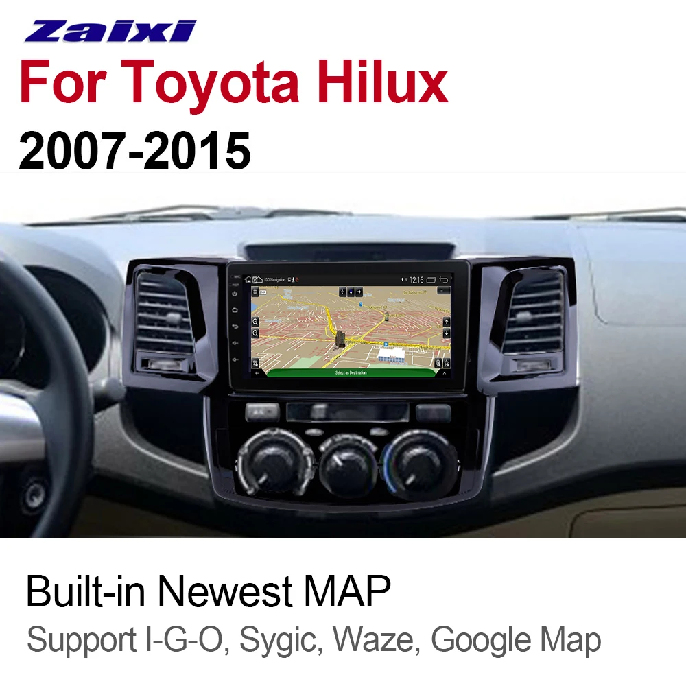 ZaiXi Android автомобильный мультимедийный GPS аудио Радио стерео для Toyota Hilux 2007 ~ 2015