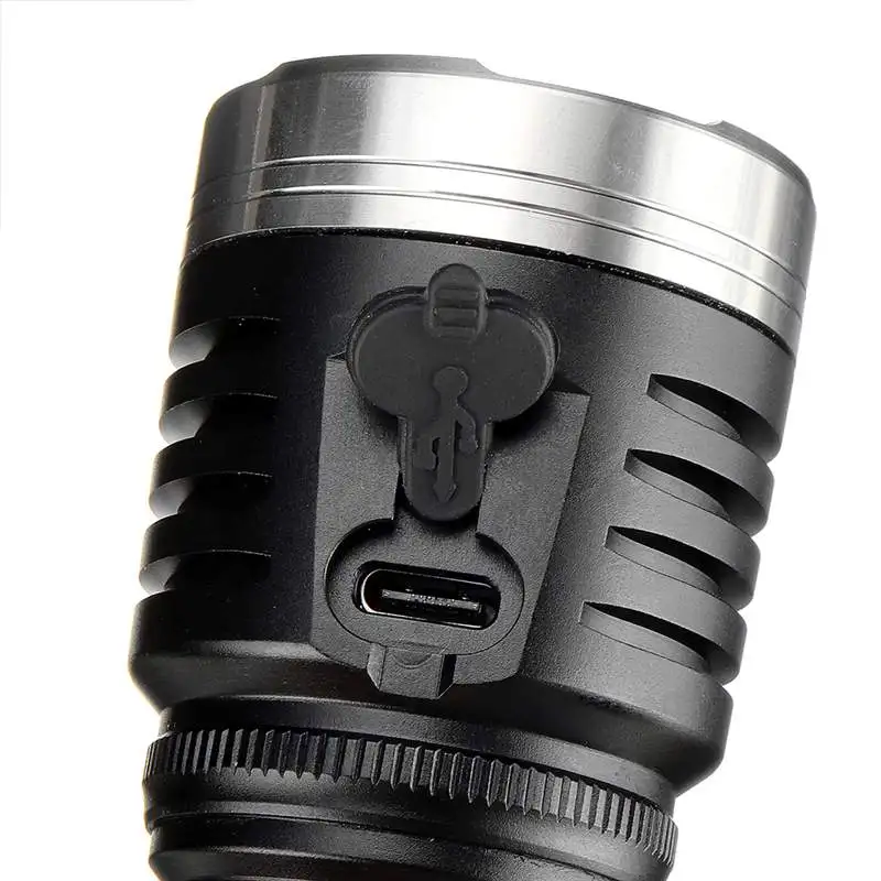 구매 휴대용 미니 LED 손전등 토치 휴대용 USB-C EDC 플래시 라이트 캠핑 램프 방수 휴대용 토치