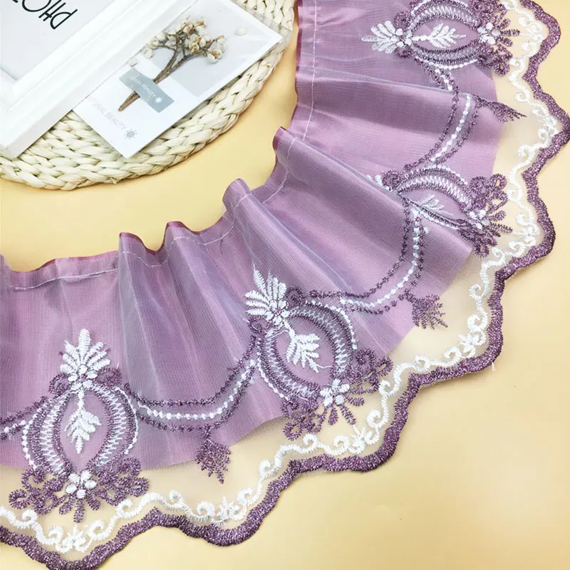 Горячая продажа 70cm15 код двойной сплошной цвет вышивка полиэстер кружево для