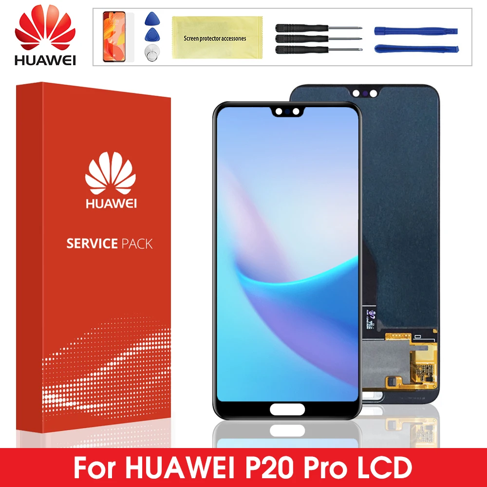 100% Оригинальный ЖК дисплей для Huawei P20 Pro сенсорный экран дигитайзер в сборе с