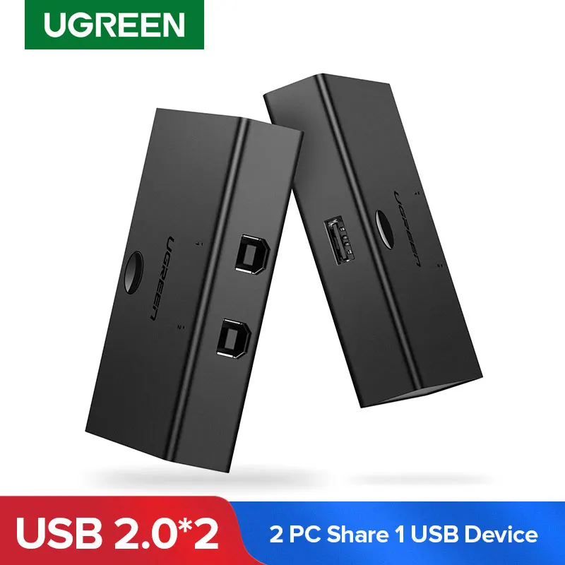 Ugreen периферийный коммутатор USB2.0 общий адаптер коробка принтер USB устройства для