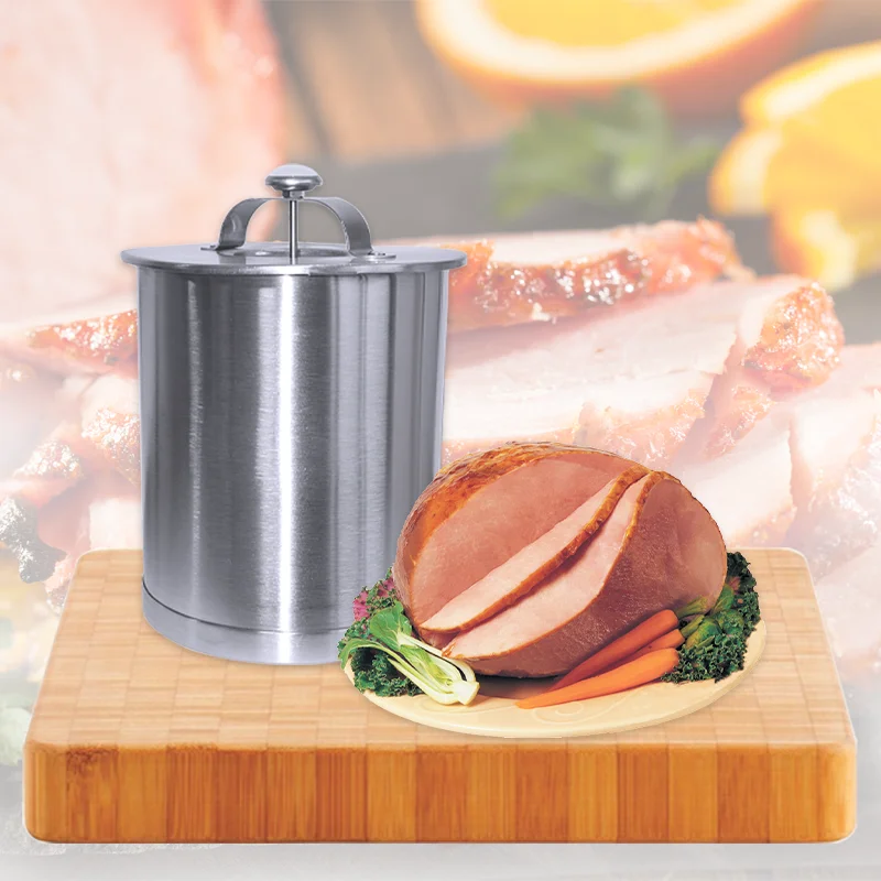 Кастрюля для приготовления ветчины из нержавеющей стали пресс с термометром