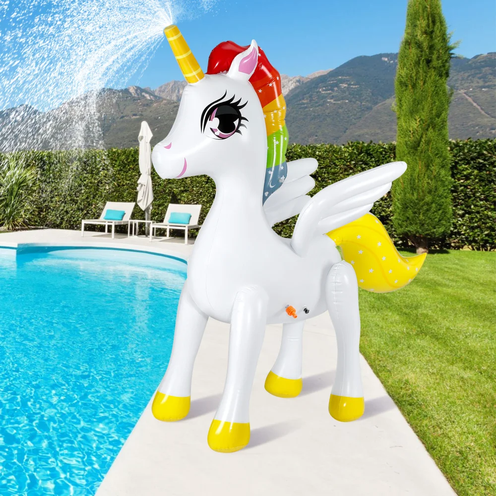 

IBASETOY 150cm PVC Inflatable Sprinkler Water Spraying Splashing Spout Summer Supplies For Swimming Pool Garden Lawn