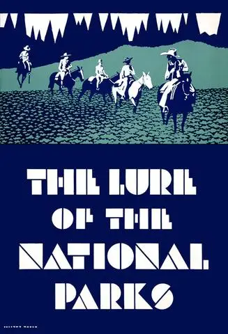 The Lure of the National Park: постер для верховодителей винтажные Ретро наклейки на стену