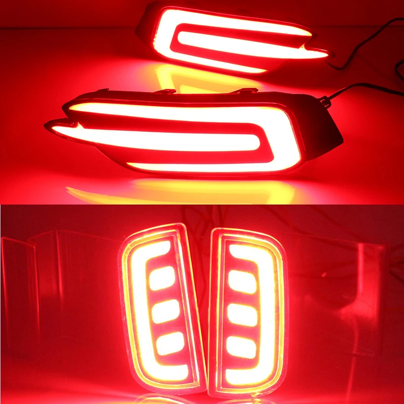 2 шт. светодиодные лампы для заднего бампера Honda Civic 2016 2017 2018|warning light|driving lightsbrake light |