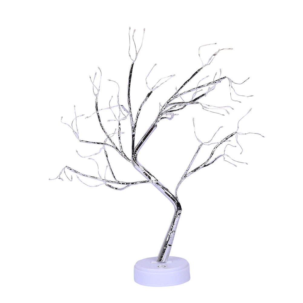 

LED Touch Night Light USB/Battery Powered Mini Christmas Tree Copper Wire Garland Fairy Table Lamp for Kids Bedroom Home Decor