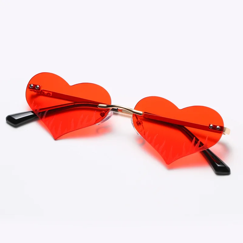 Женские Винтажные Солнцезащитные очки без оправы золотистые или красные