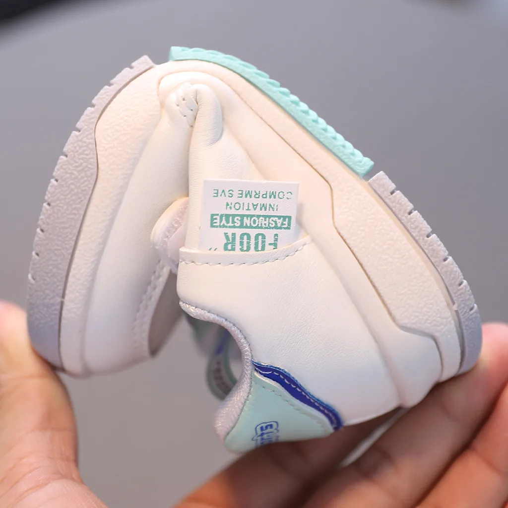 

2021 Autumn Boys Girls Fashion Sneakers Baby/Toddler/Little Kids Leather Trainers Children School Sport Shoes Soft Running Shoes