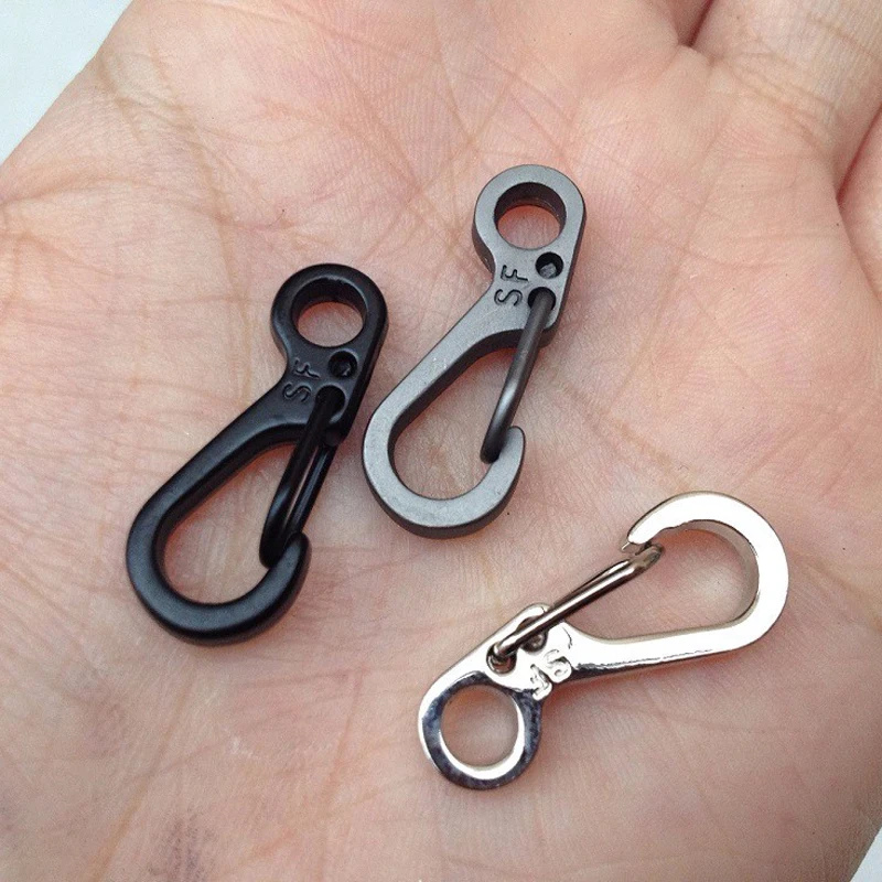 

10 Pcs Camping Equipment Survival Carabiner Snap Spring Clip Hiking Hook Backpack Tactical Buckle Camp Kit hiking accessories