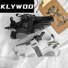 Мужские сетчатые туфли KLYWOO в стиле хип-хоп, модная повседневная обувь для ходьбы, дышащая Классическая обувь в стиле панк, Мужская обувь для тенниса