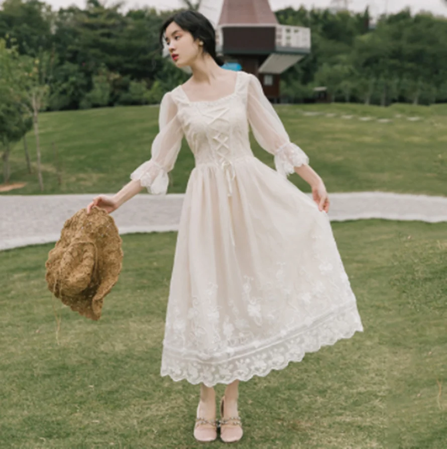 Кавайная девушка Готическая Лолита ОП лоли винтажное милое платье принцессы