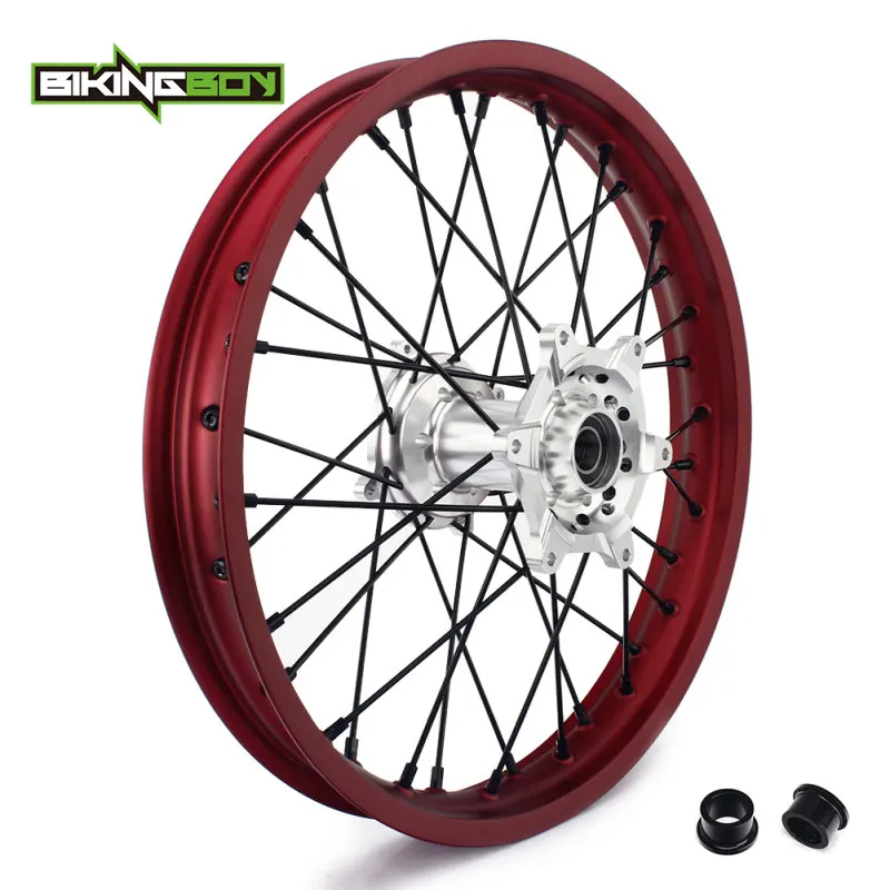 711 611 Rear Silver BIKINGBOY 2" 19" обод колеса концентратора для HONDA CR 125 250 R 02-13 CRF250R 04-19 CRF250X CRF450R 02-19 CRF450X 18 17 16 15 спереди и сзади - Цвет: 711 611 Rear Silver