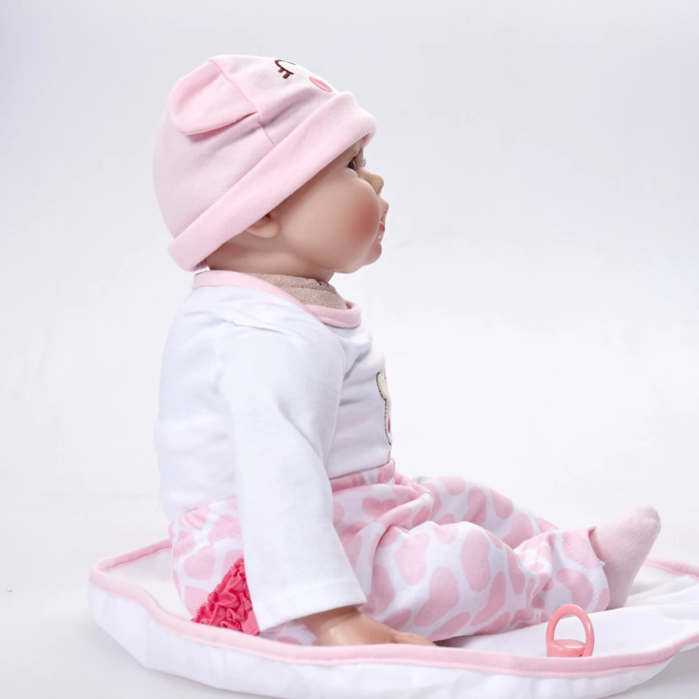 

20-22 Inch Simulation Reborn Doll Clothes Robe Romper Suit Clothes Set Baby Clothes Girl Newborn Suit