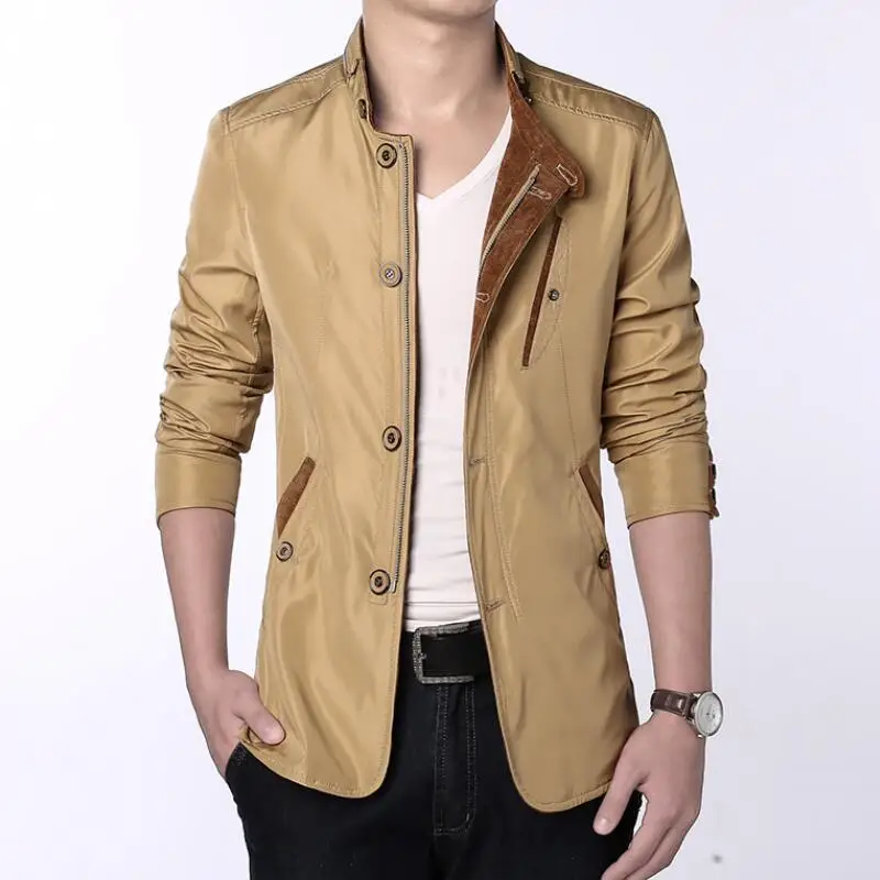 

Куртка мужская приталенная, повседневный классический пиджак, пальто, одежда, весна-осень