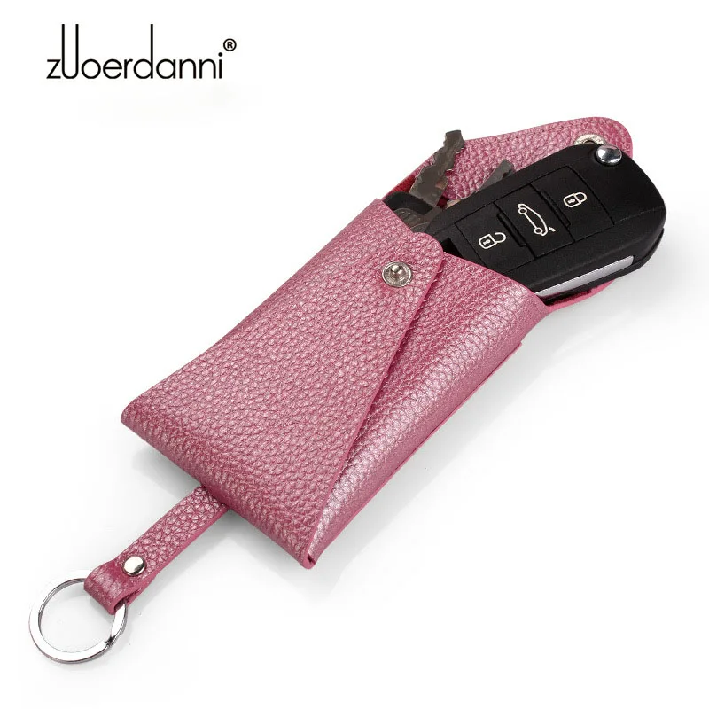 

New Design Fashion Genuine Leather Key Holder Organizer Women Car Key Wallets Housekeeper Female Keychain Case Key Pouch Bag