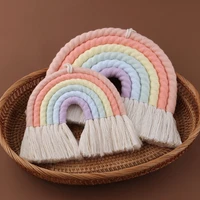 6 layers macrame rainbow wall decor for bedroom nursery baby kids rooms colorful tapestry wall hanging