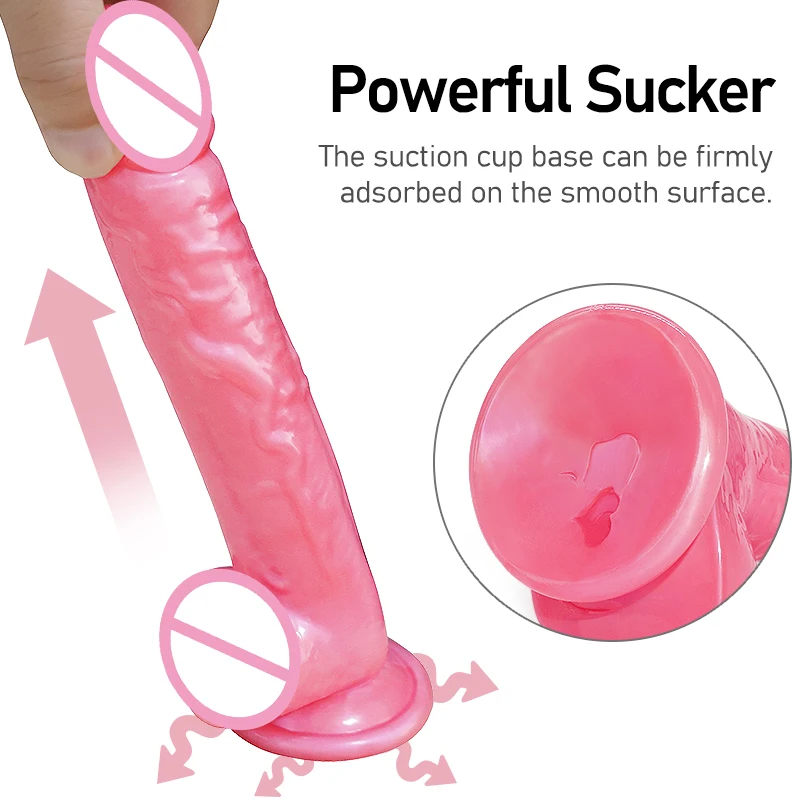 Красочный мягкий желеобразный большой фаллоимитатор - Цена: 1065.02