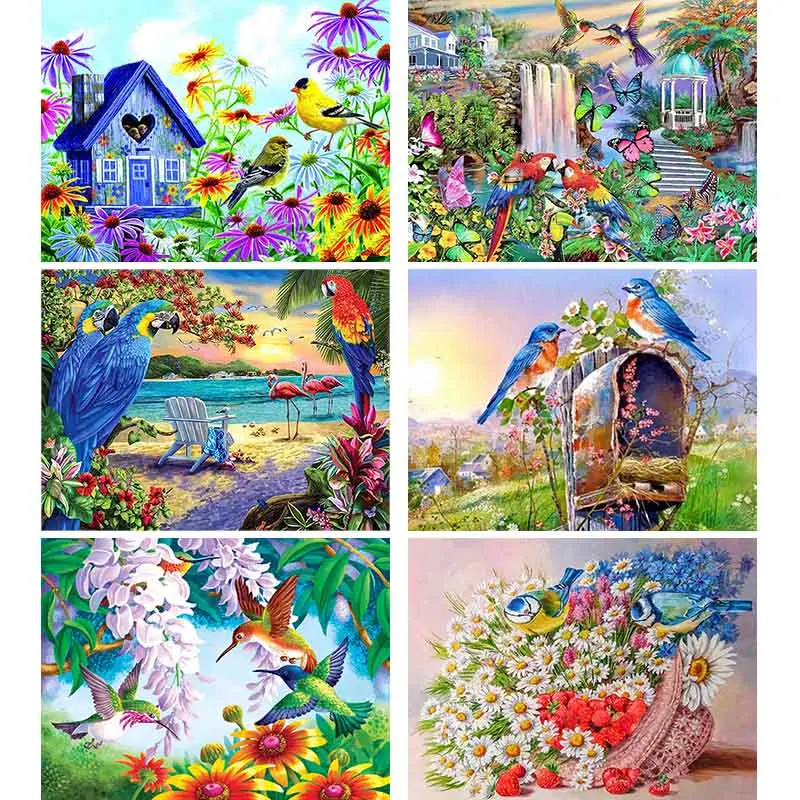 

Animals Beach Full 5d Diamond Painting Spring Flower Diy Embroidery Bird View Cross Stitch Kit Crystal Drill New Arrivals