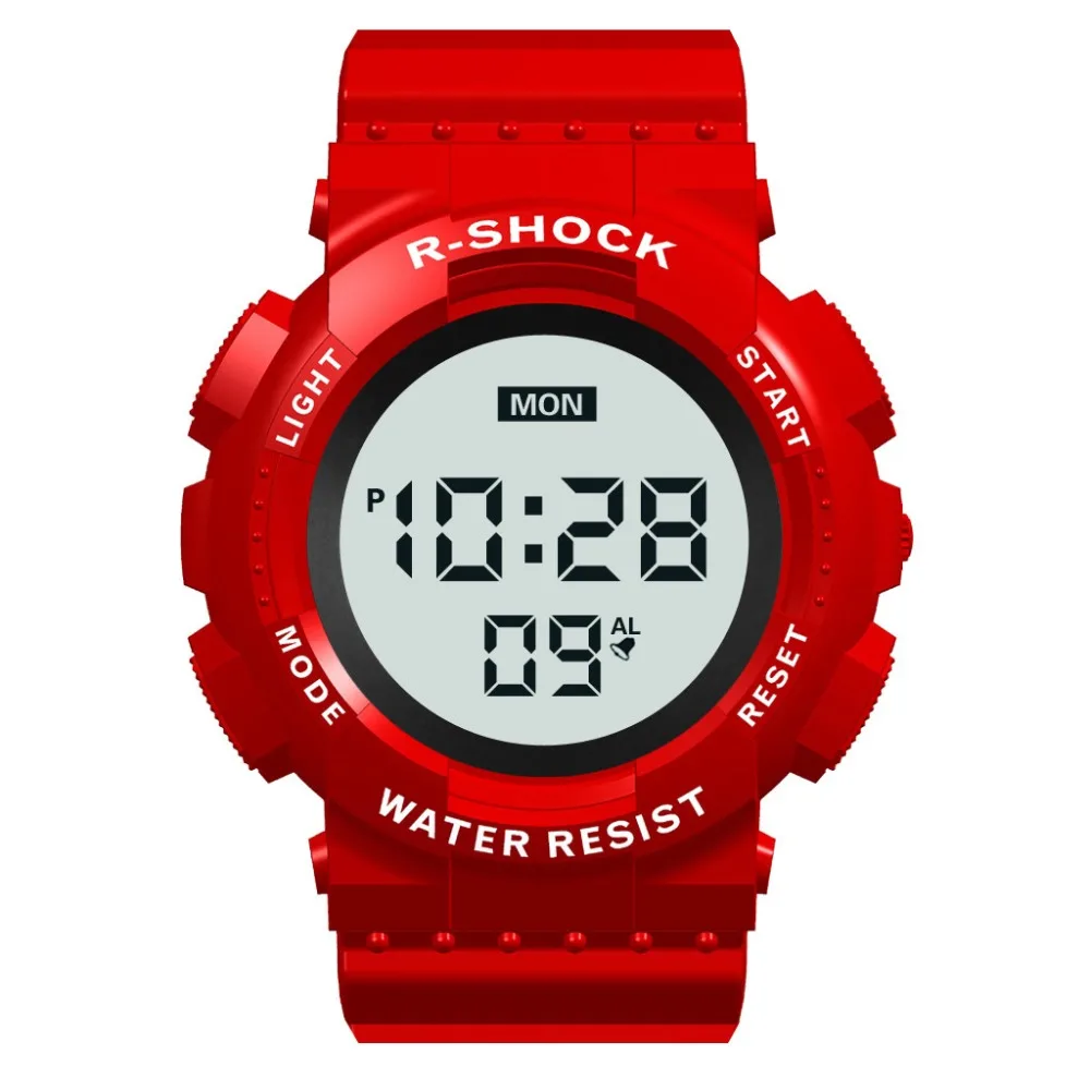 HONHX Relogio Digital Masculino, простые спортивные часы с циферблатом, Мужские Цифровые, светодиодный, водонепроницаемые часы, дата, электронные часы A15
