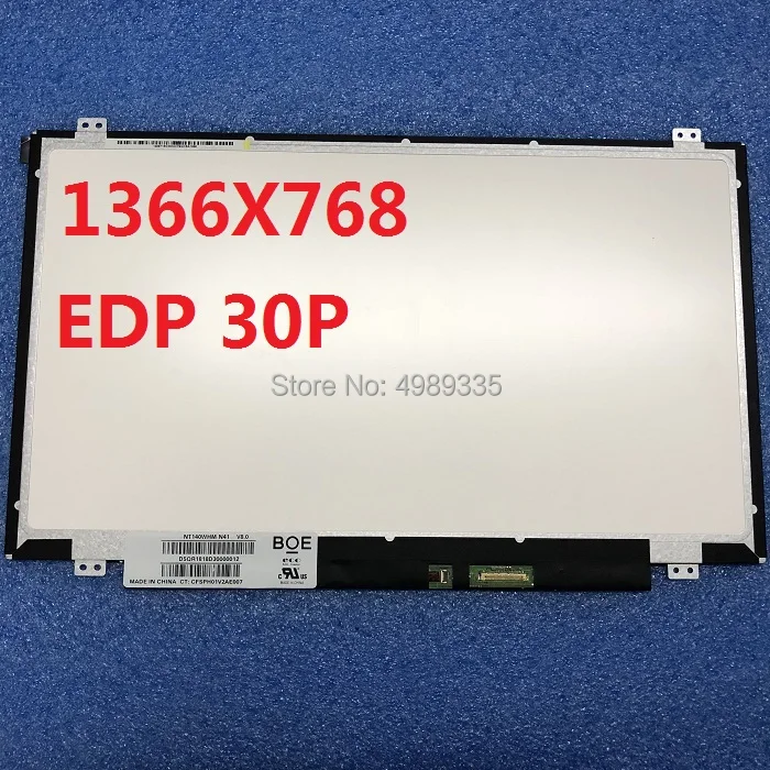 

14-inch LCD screen NT140WHM-N41 resolution 1366X768 notebook LCD screen EDP30P