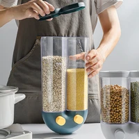 plastic food storage jars airtight cereal dispenser container eco friendly storage box kitchen rangement household items df50pg