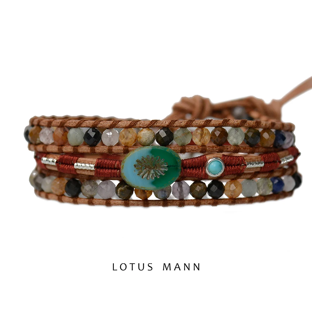 

Beautiful atmosphere. Mixed Stone Beads 3 Wrap Bracelet